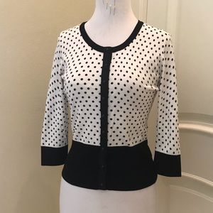 Nwot White House Black Market black/white sweater